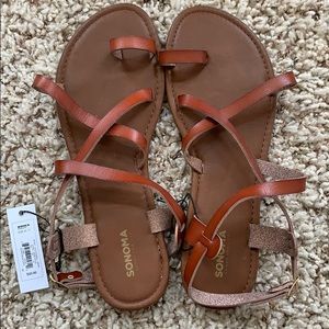 Brown sandals size 11